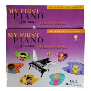 Hal Leonard First Piano Adventure Skips on the Staff Lesson Writing C Lot of 2